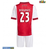 Ajax Steven Berghuis #23 Heimtrikotsatz Kinder 2025-26 Kurzarm (+ Kurze Hosen)